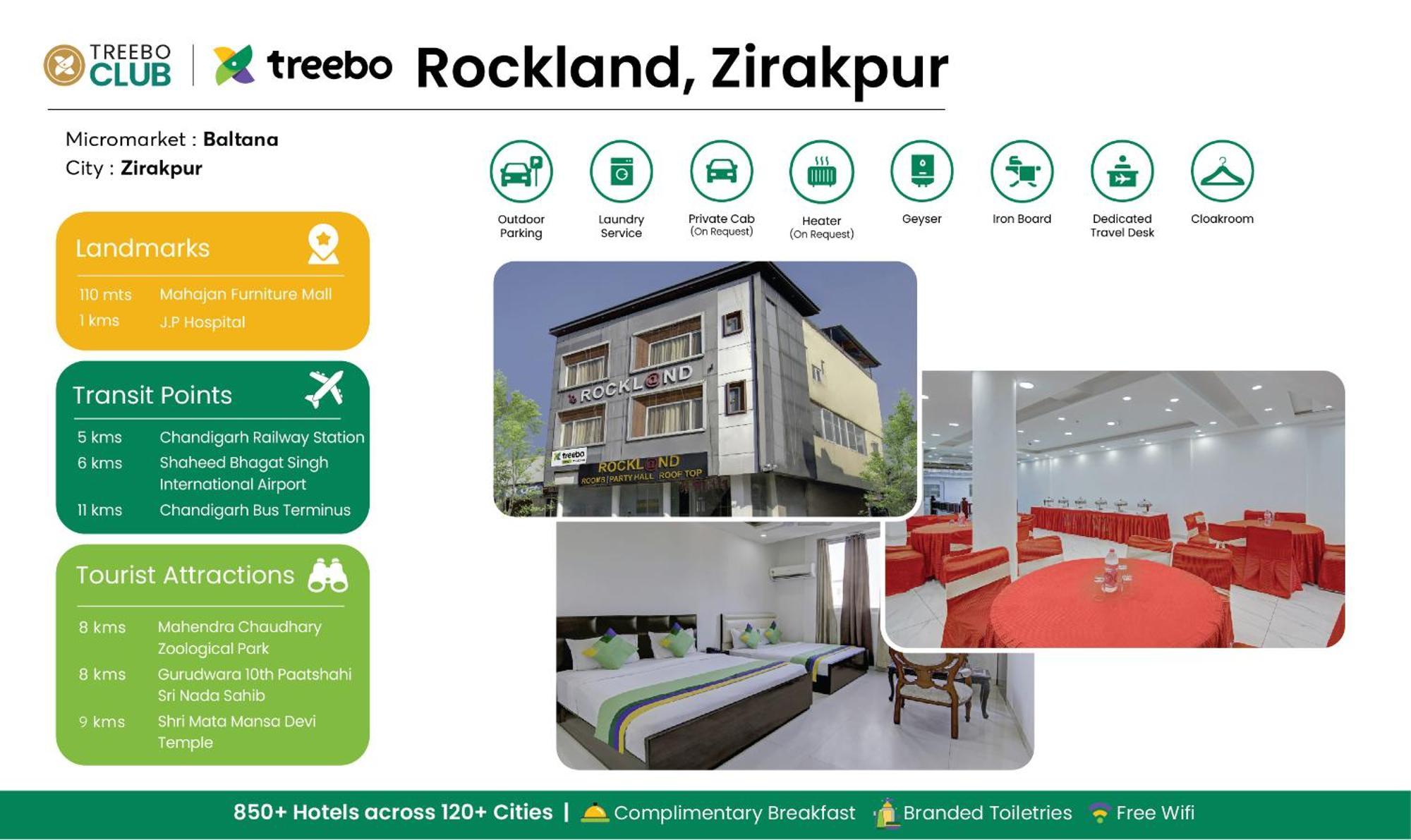 Hotel Treebo Rockland, Zirakpur Zewnętrze zdjęcie